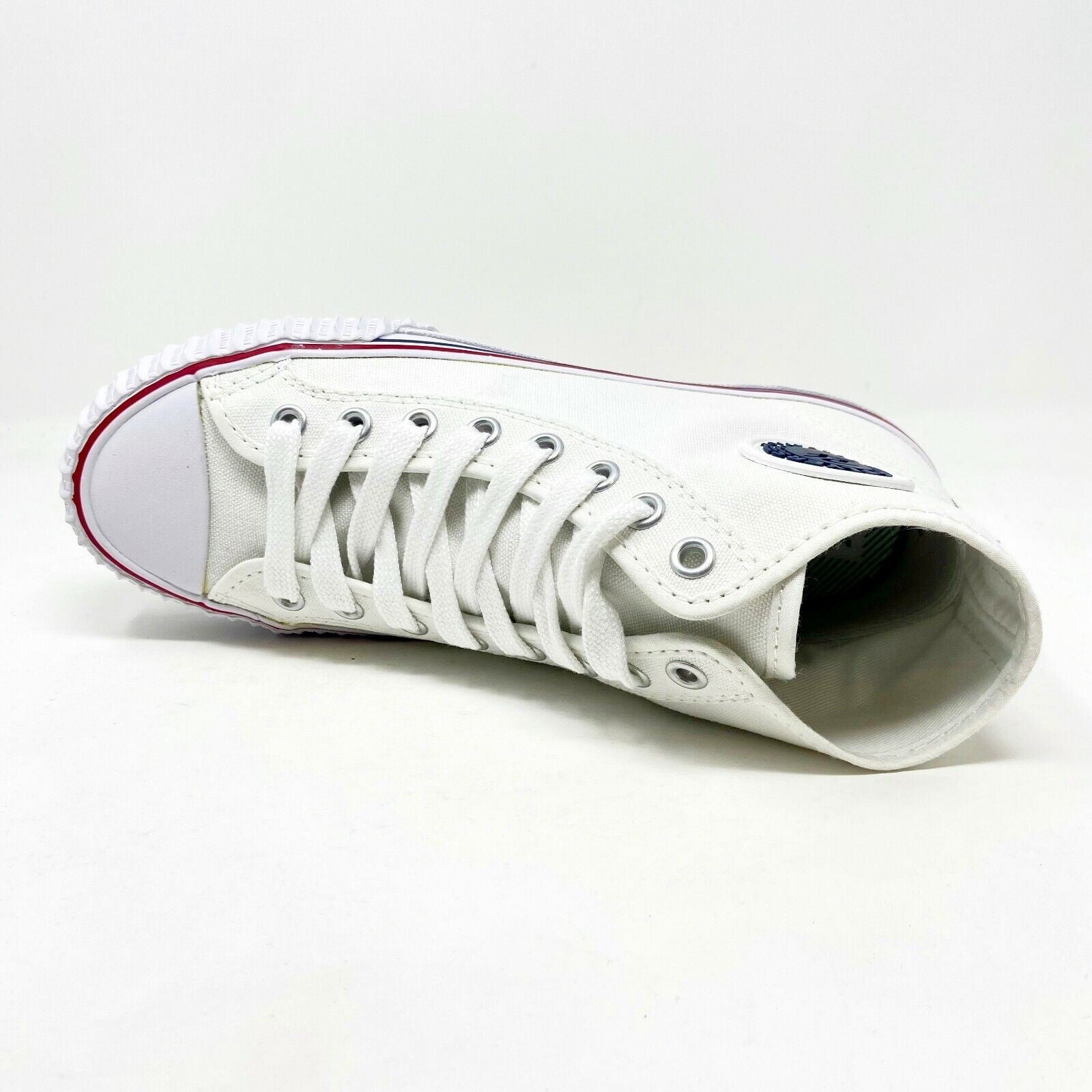 PF Flyers Center Hi Reiss White Red Womens Size 5.5 Casual Sneakers PM09CH4K