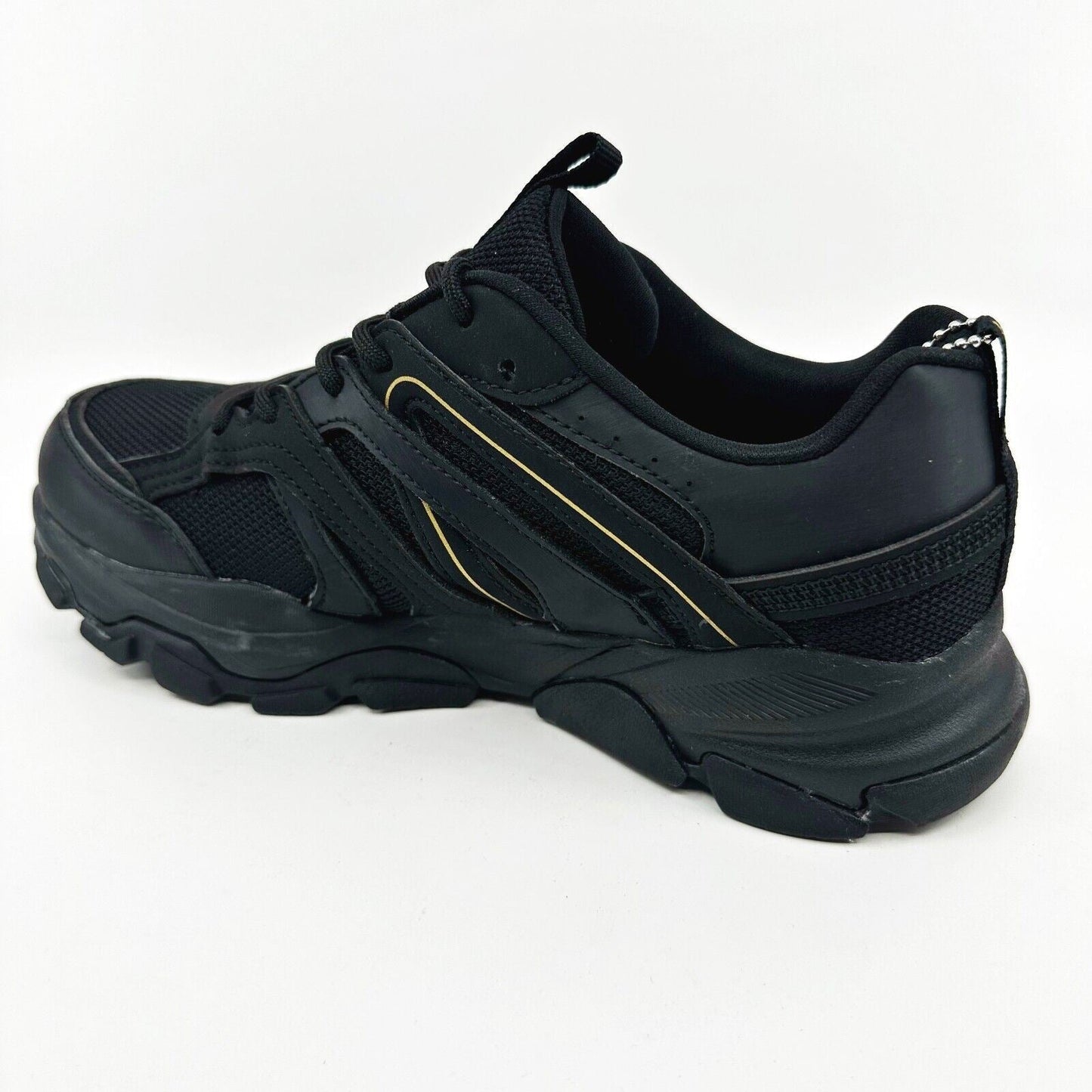 Skechers Sierra Edge & Flow Black Womens Size 7.5 Athletic Sneakers