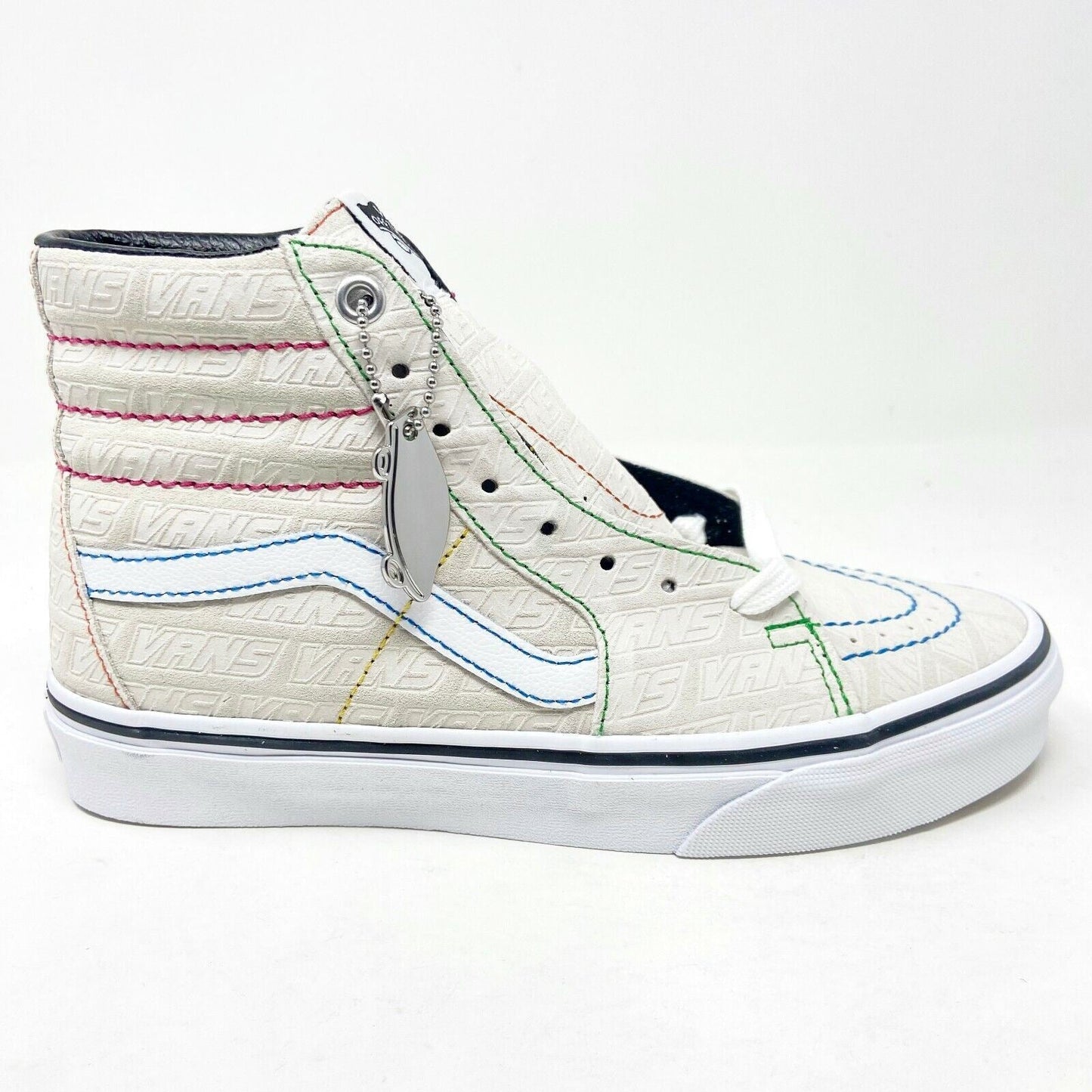 Vans SK8 Hi (Vans Emboss) True White Womens Casual Shoes Sneakers