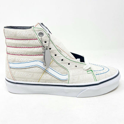 Vans SK8 Hi (Vans Emboss) True White Womens Casual Shoes Sneakers