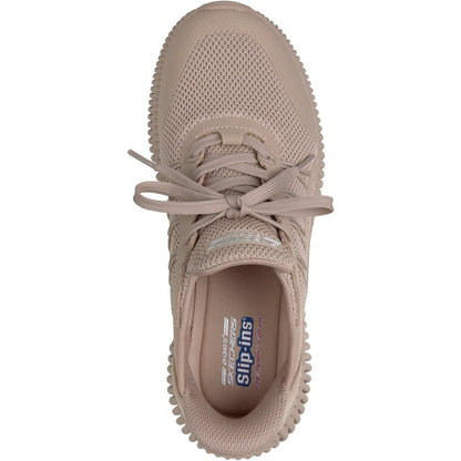 Women's Wide Fit Skechers 117413 Slip-ins Bobs Geo Lite Divine Pace Trainers