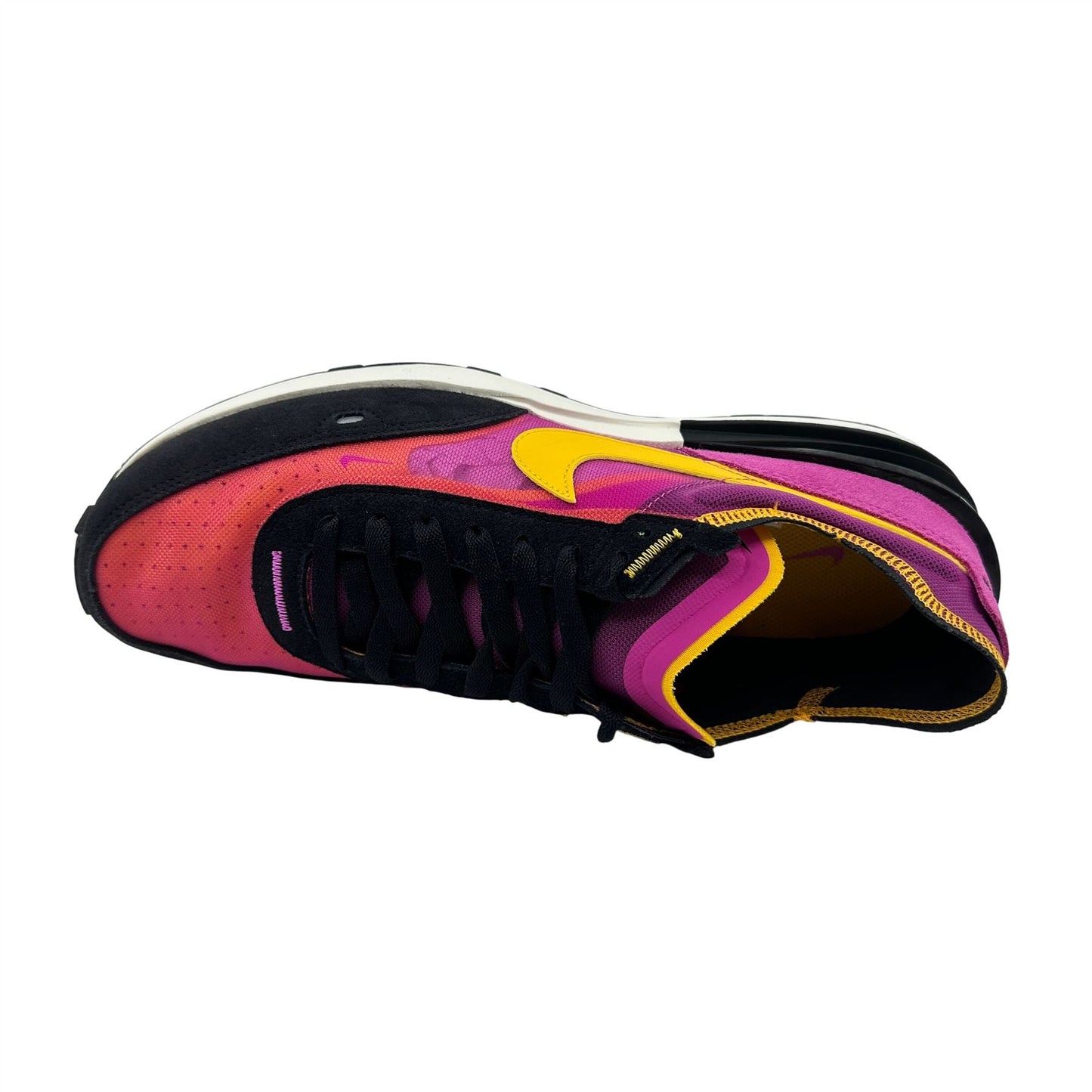 Nike Waffle One Active Fuchsia Gold Black Mens Size 11 Athletic Sneaker