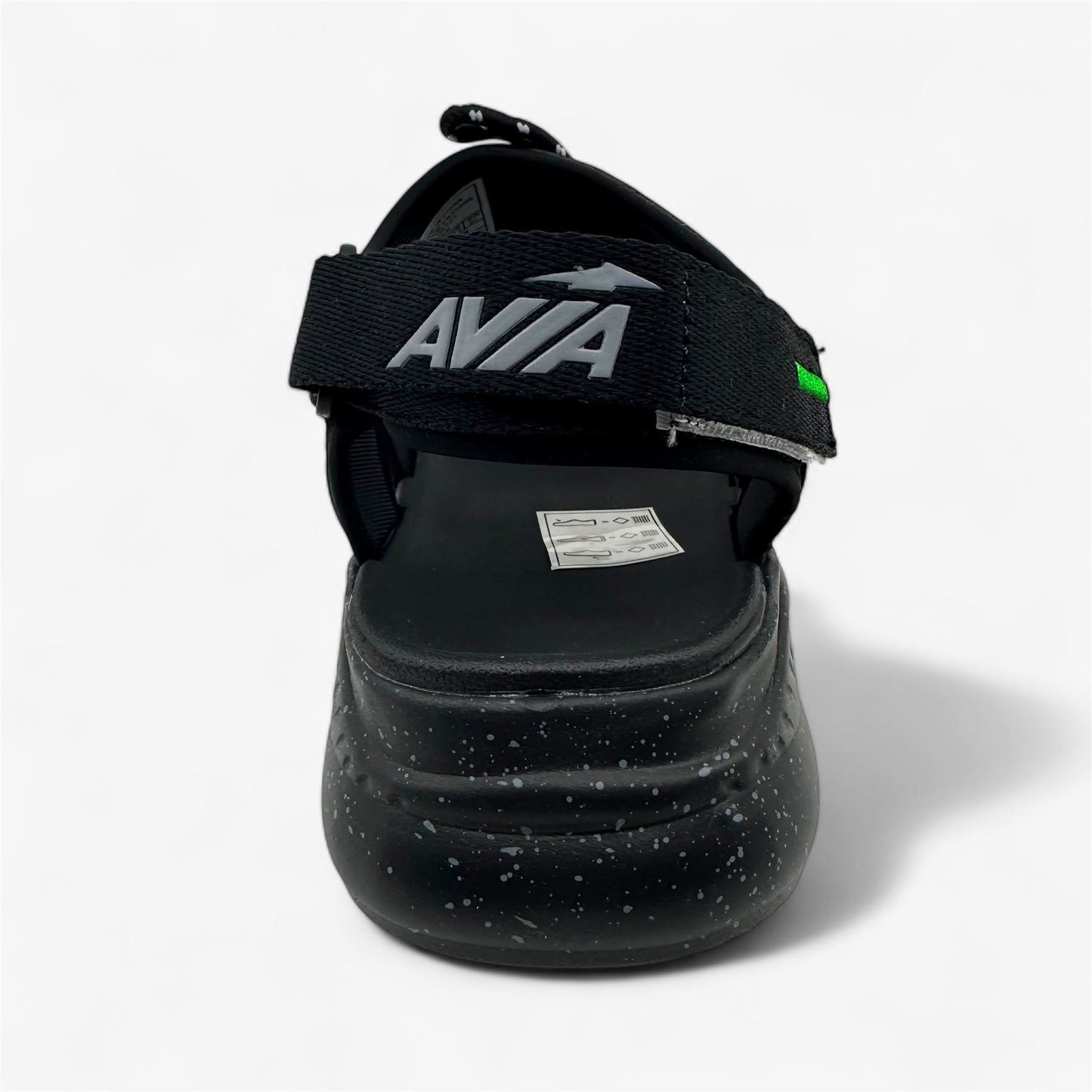 Avia Avi Atlantic Jet Black White Green Mens Sandal Slip-On