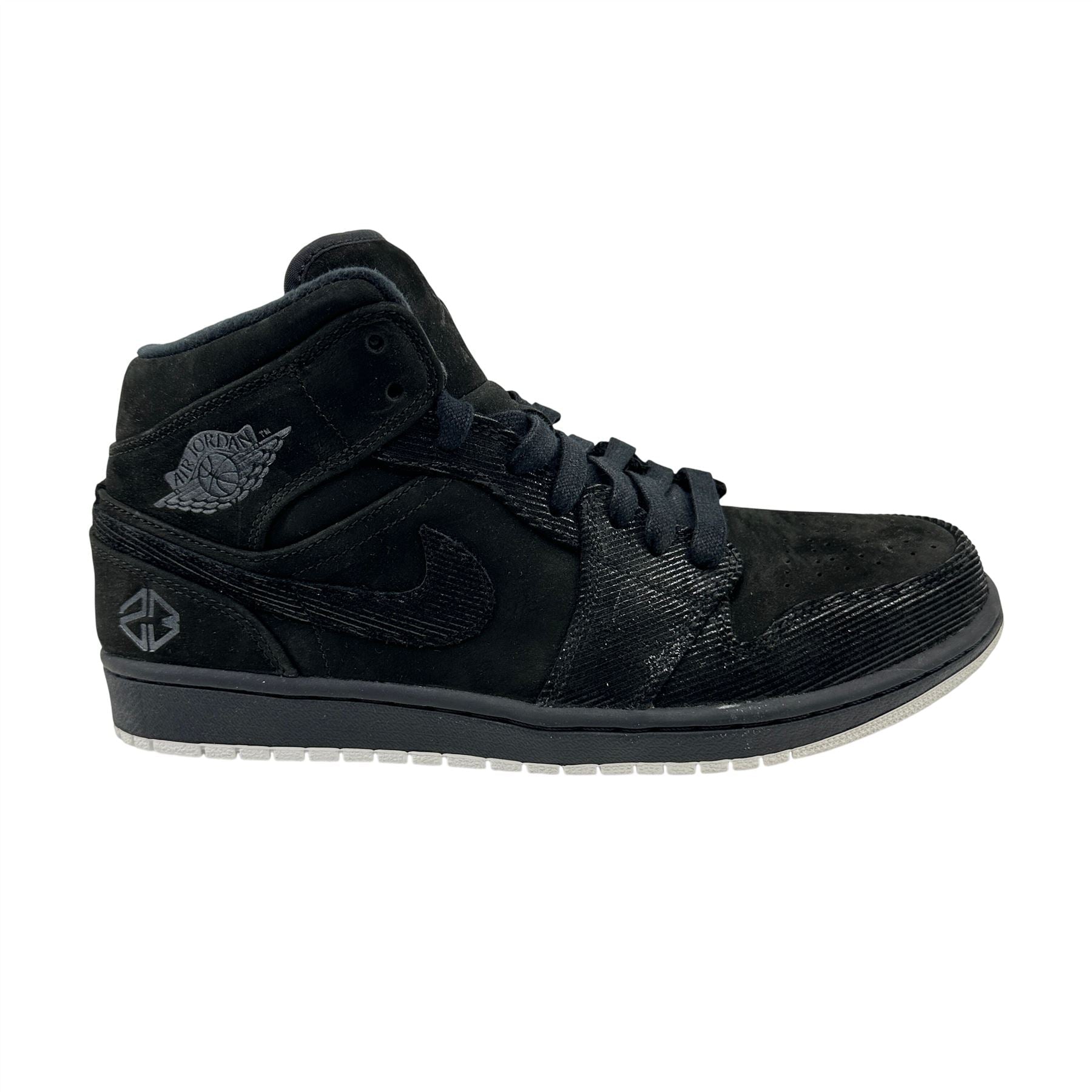 Jordan 1 Mid Black Summit White Mens Athletic Sneaker