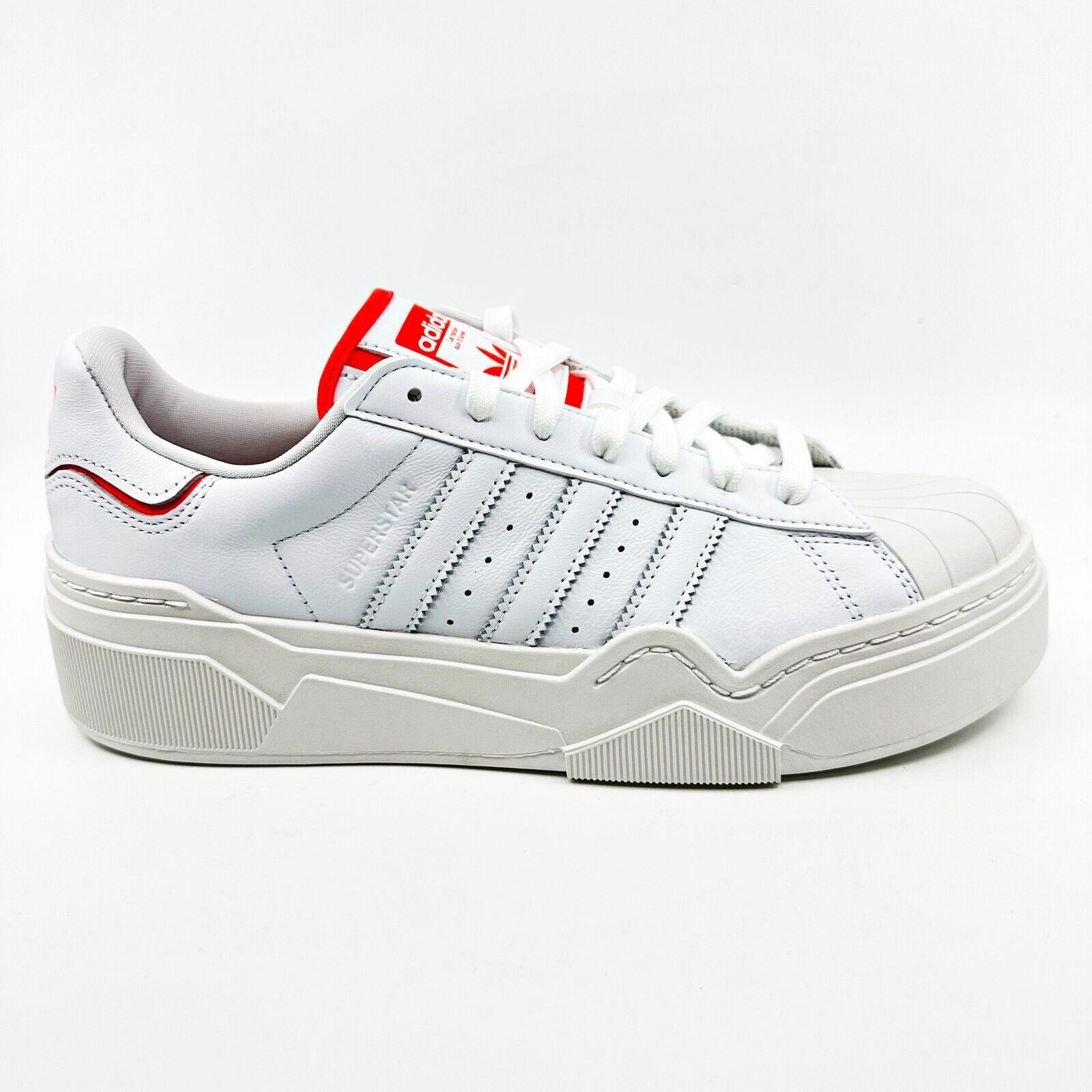 Adidas Originals Superstar Bonega 2B White Red Womens Leather Sneakers IG2395
