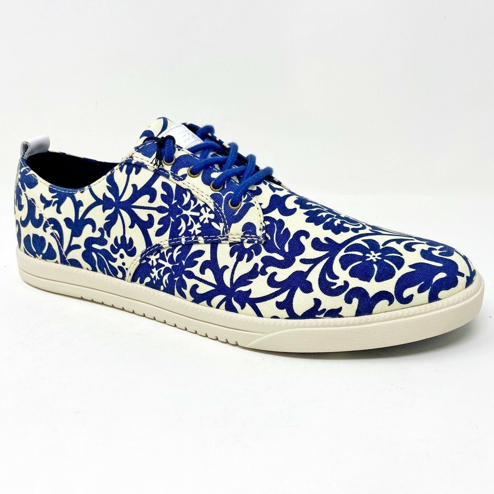 Clae Ellington Textile Midnight Cream Canvas Mens Size 9 Premium Sneakers