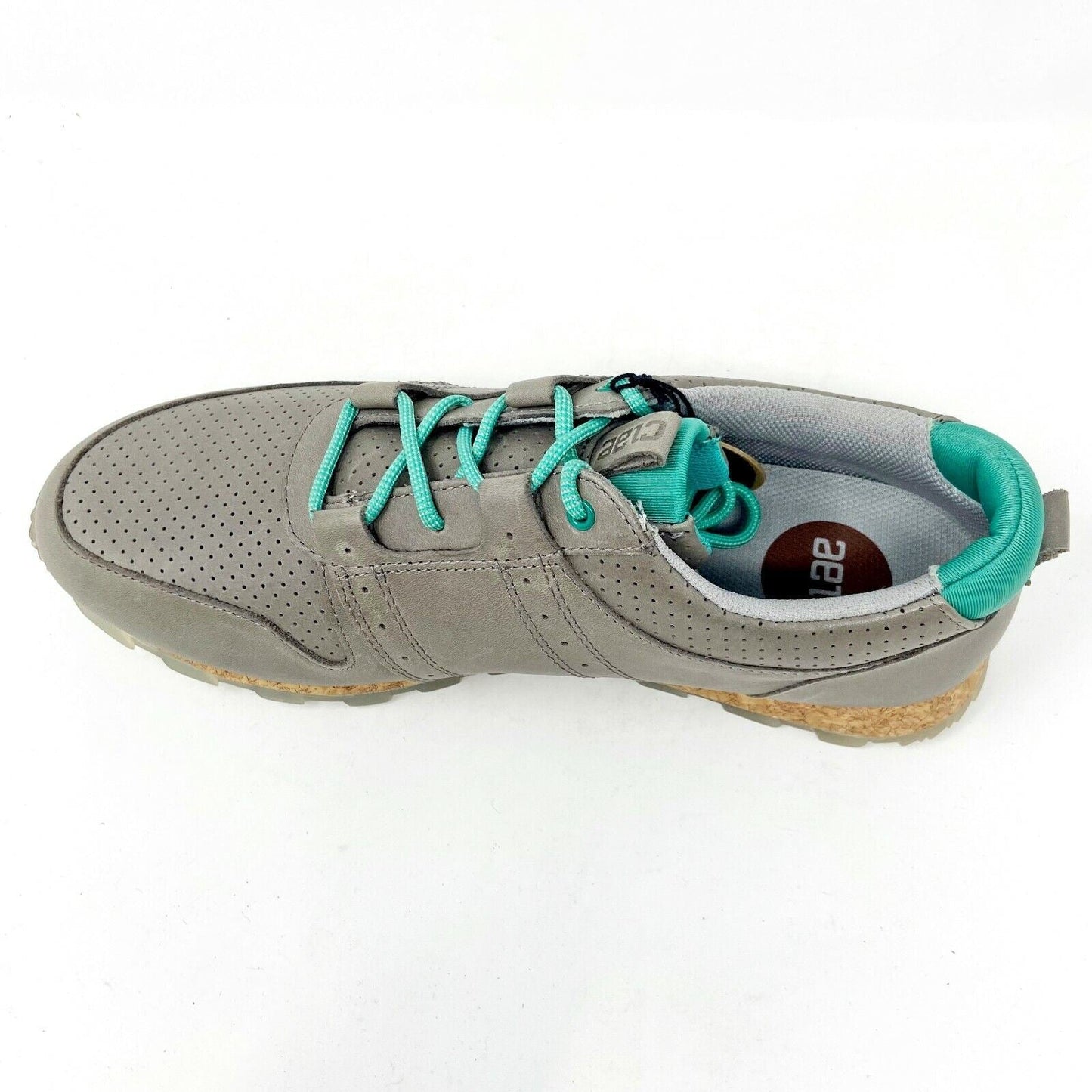 Clae Mills Concrete Leather Gray Mens Premium Casual Shoes Sneakers