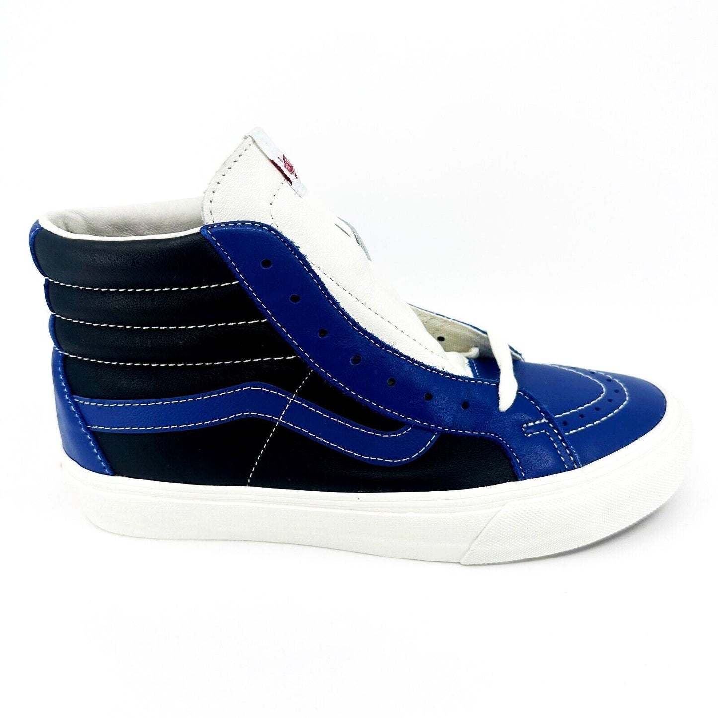Vans Vault Sk8 Hi Reissue VI (Leather) True Blue Black Mens Vault Sneakers