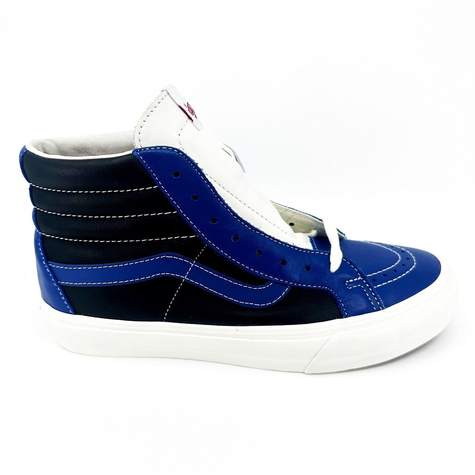 Vans Vault Sk8 Hi Reissue VI (Leather) True Blue Black Mens Vault Sneakers