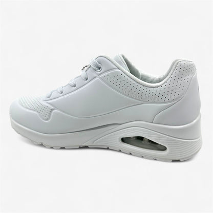 Skechers Uno Stand On Air White Womens Athletic Sneaker
