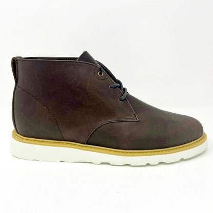 Clae Strayhorn Vibram Umber Leather Mens Casual Sneakers