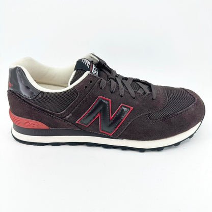 New Balance 574 Classics Brown Red Suede Mens Retro Sneakers ML574CCR