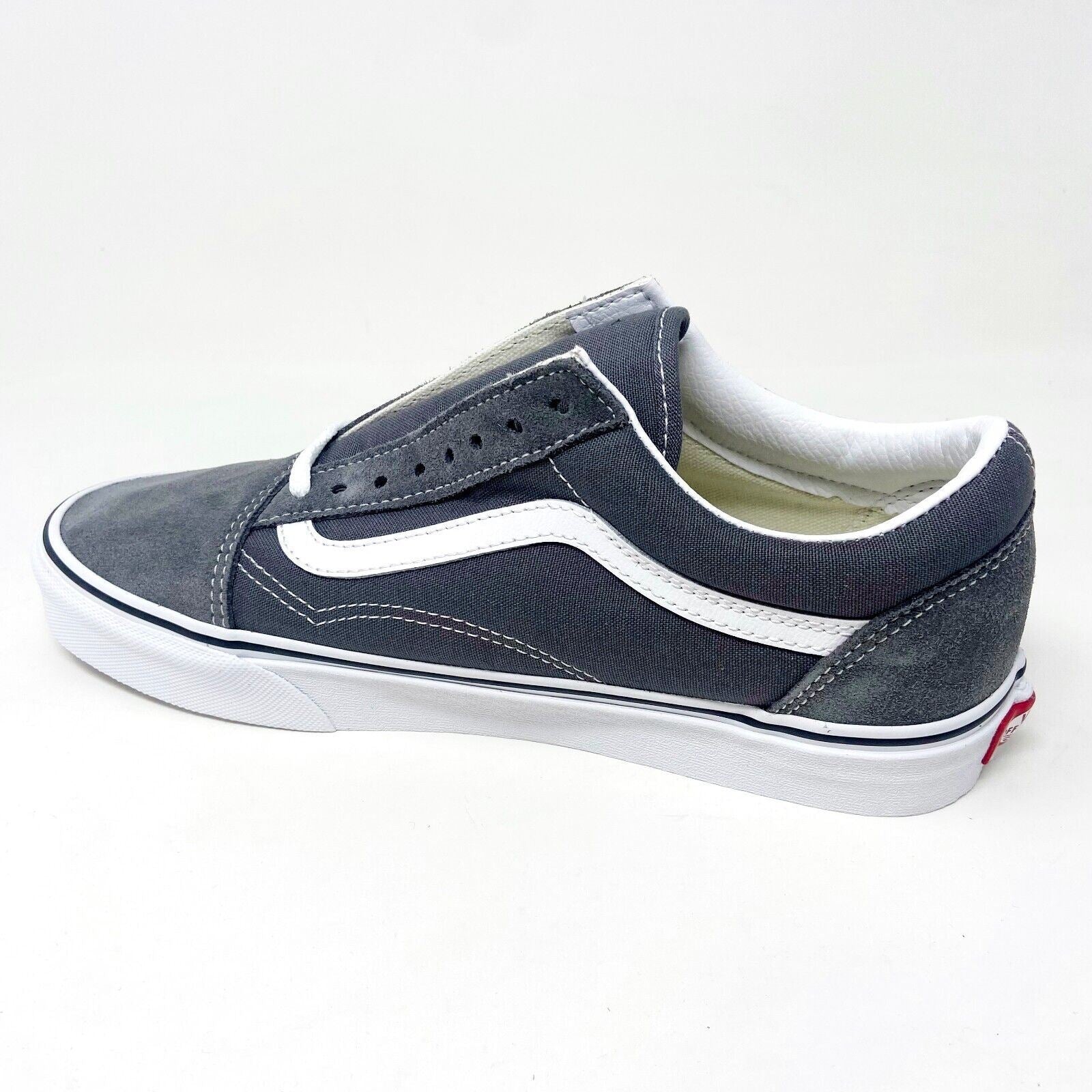 Vans Old Skool Pewter True White Classic Womens Casual Sneakers