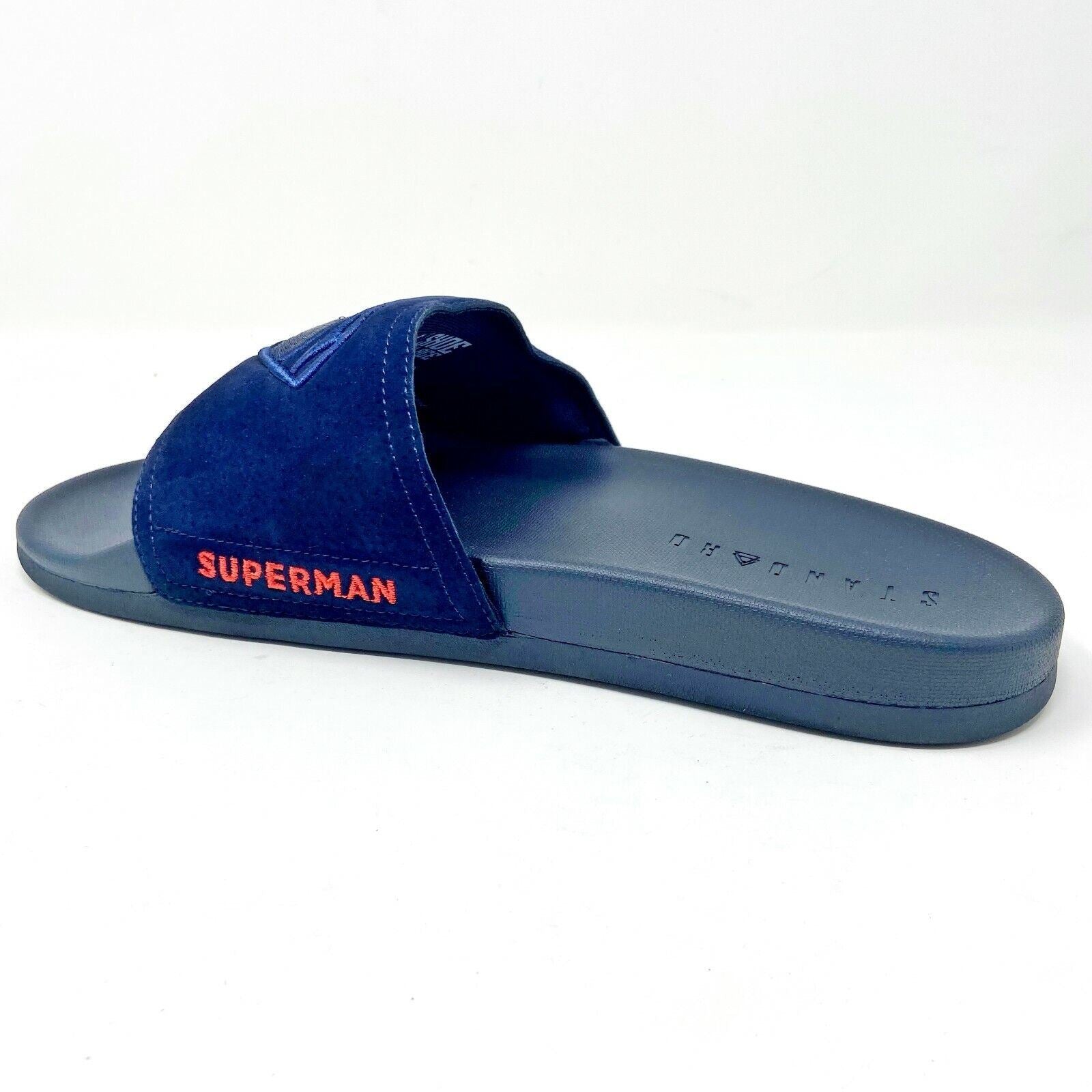 STNDRD Standard Monaco Justice League DC Comics Superman Blue Mens Slides