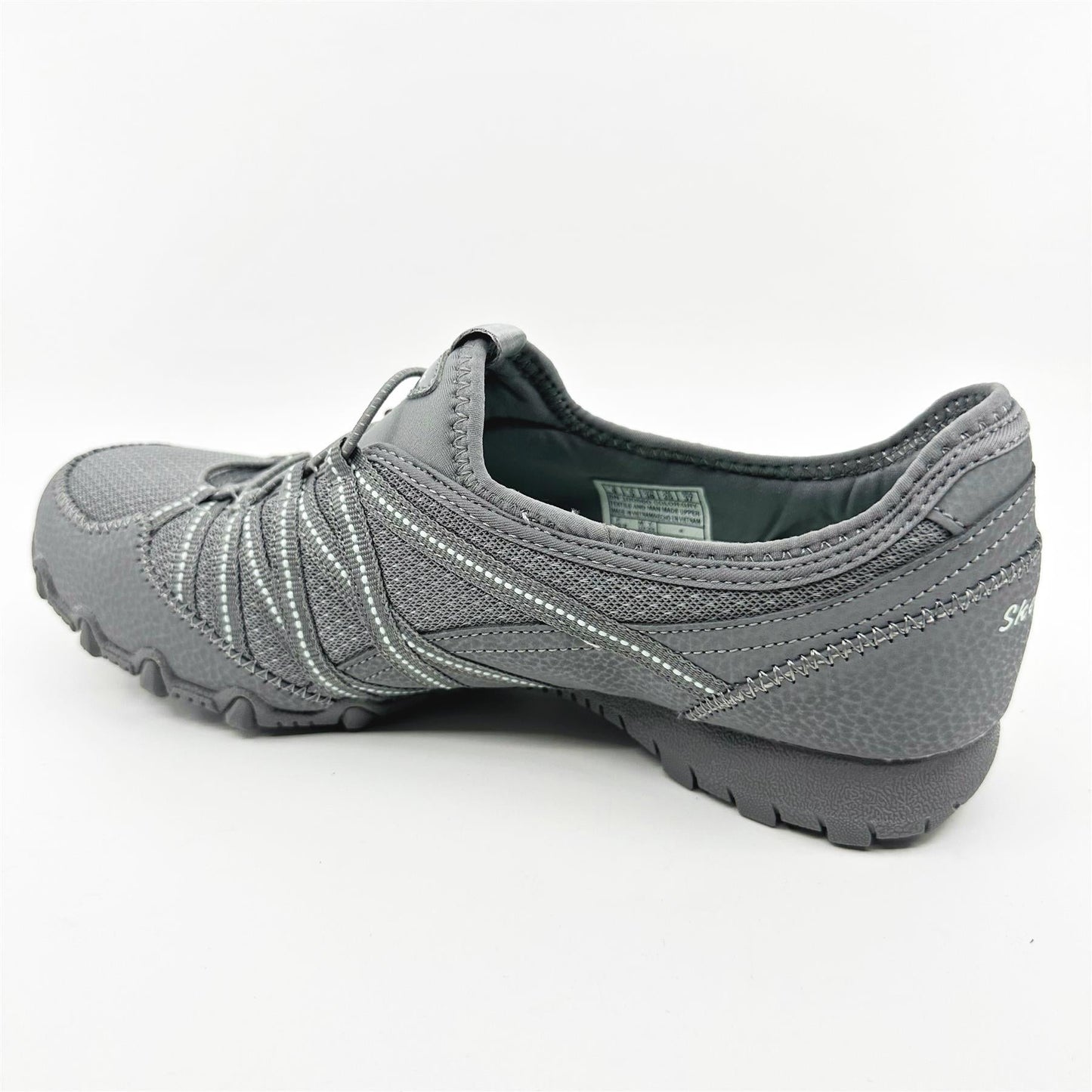 Skechers Bikers Lite Relive Gray Multi Womens  Slip On Sneakers