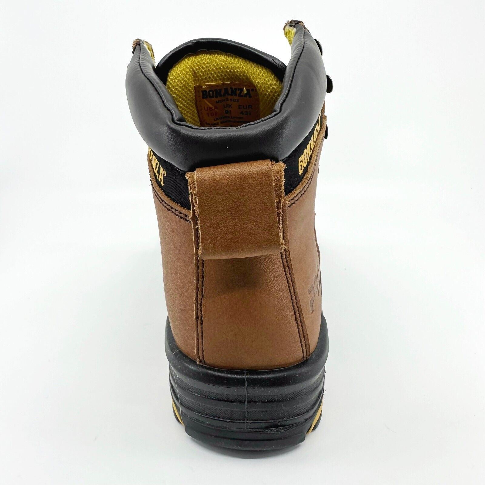 Bonanza Pro 6" PU Injected Leather Brown Black Mens Soft Toe Work Boots BA618