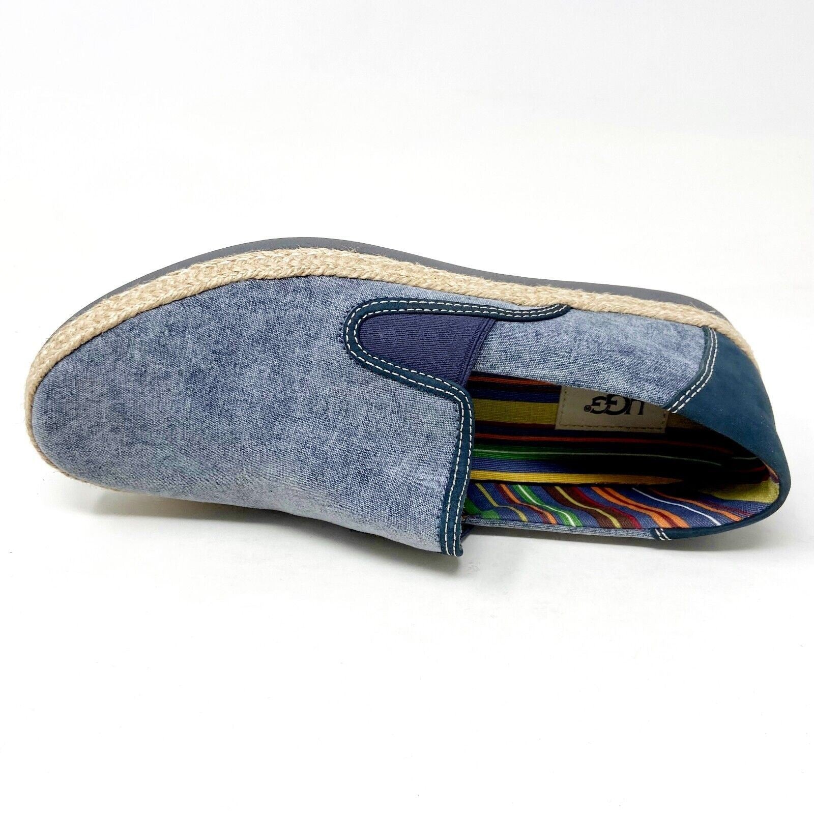 Ugg Australia Wilton Denim Blue Mens Size 8.5 Slip-On Shoes 1002239