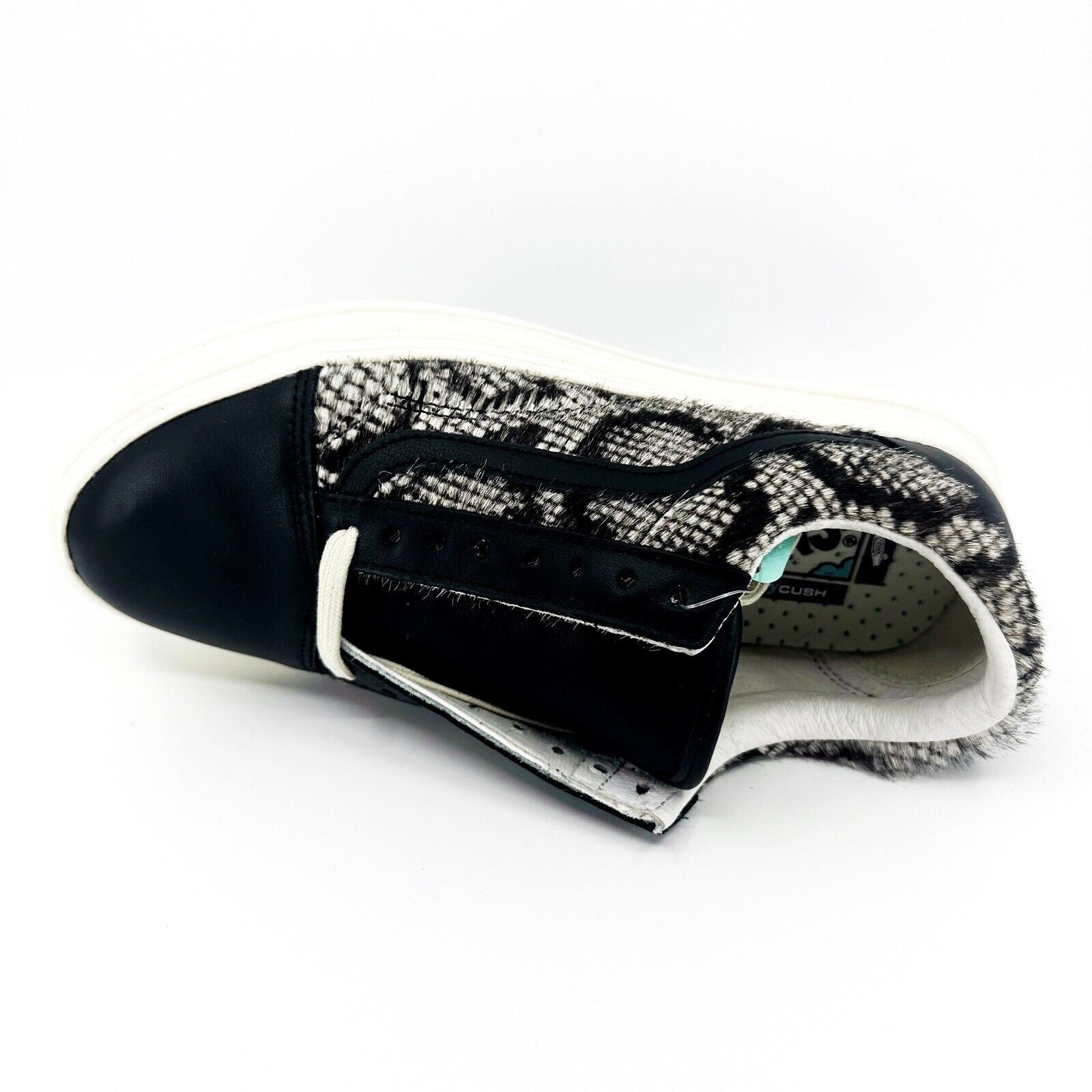 Vans Vault Super Comfycush Old Skool (Snake Pony) Black Marshmallow Womens Shoes