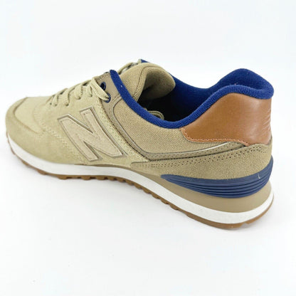 New Balance 574 Classics Collegiate Linseed Beige Suede Mens Sneakers ML574NED
