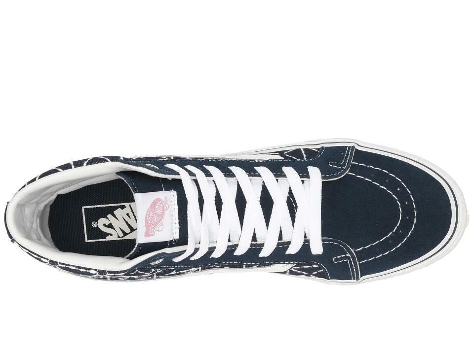 VANS Sk8 Hi Slim (Quilted Denim) Dress Blues Zephyr White Womens Casual Sneakers