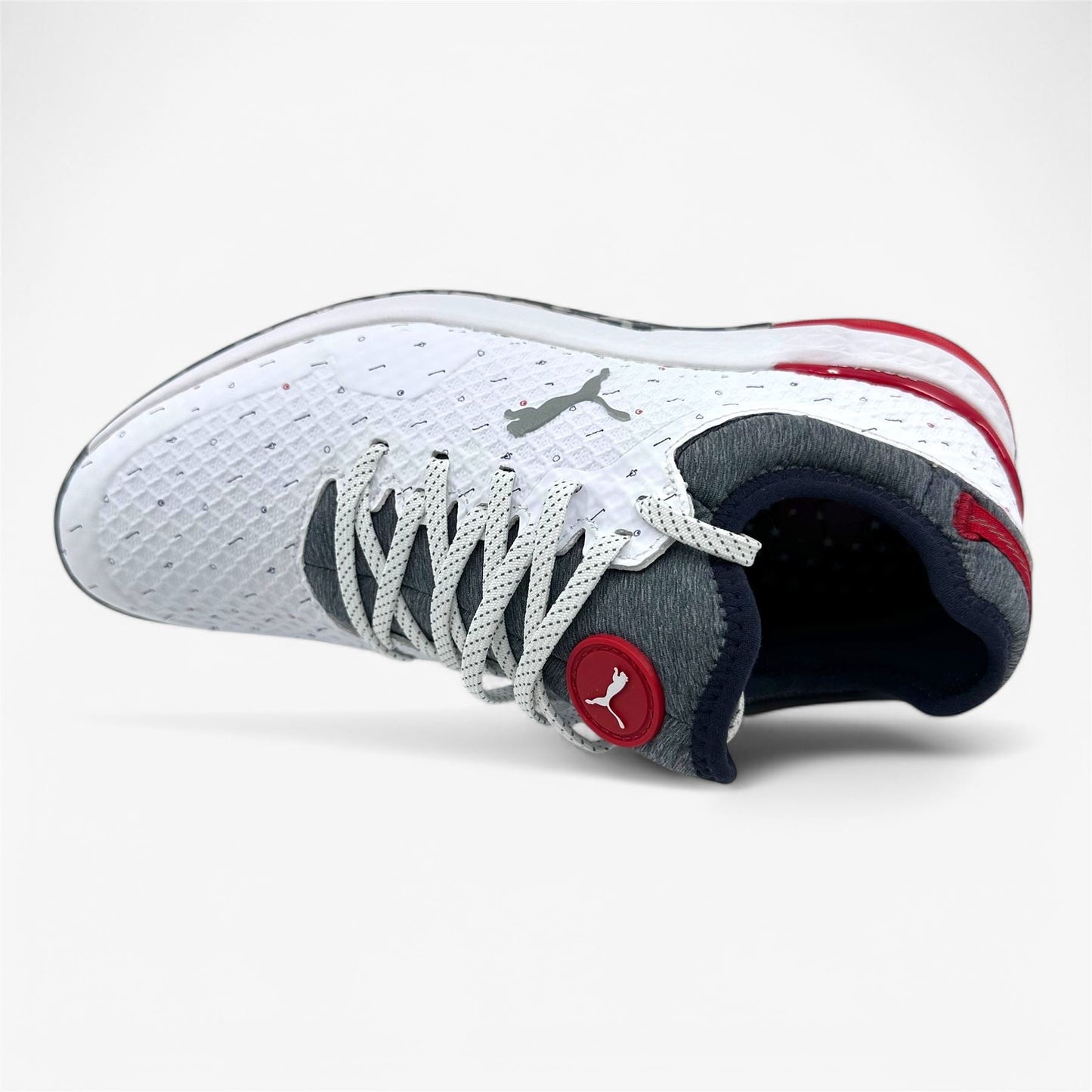 PUMA Alphacat Love Golf H8 Golf White Silver Ski Patrol Mens Waterproof Shoes