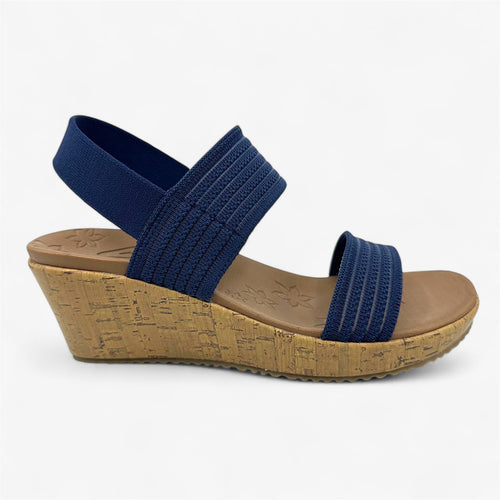Skechers Beverlee Sheer Luck Navy Blue Womens Sandal Strappy