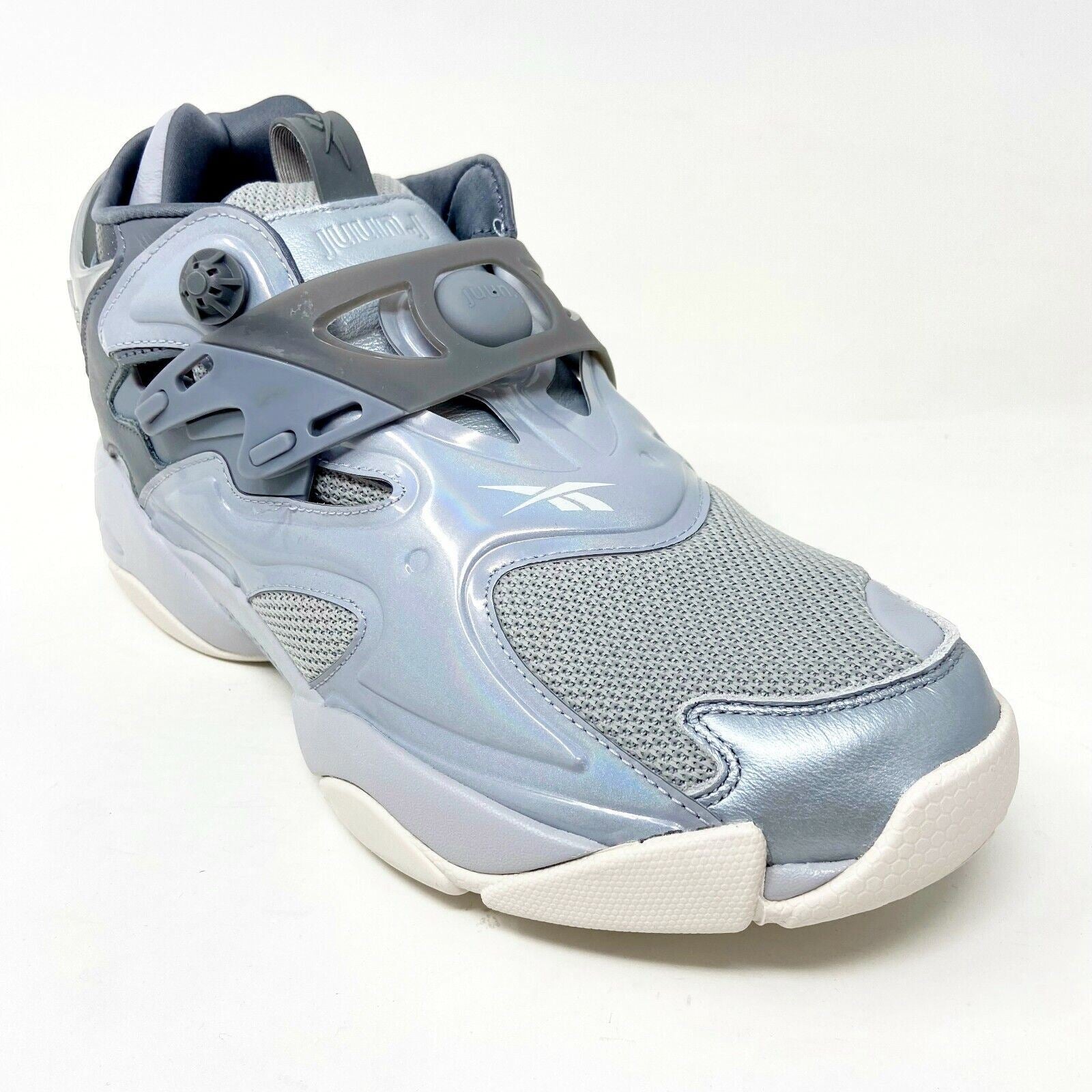 Reebok x JUNN J  Pump Court Cold Grey Metallic Mens Basketball Sneakers H69060
