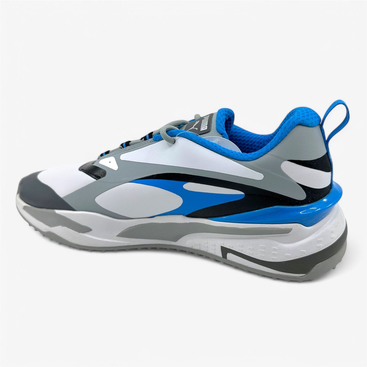 PUMA GS Fast White Querry Ocean Dive Mens Waterproof Golf Shoes