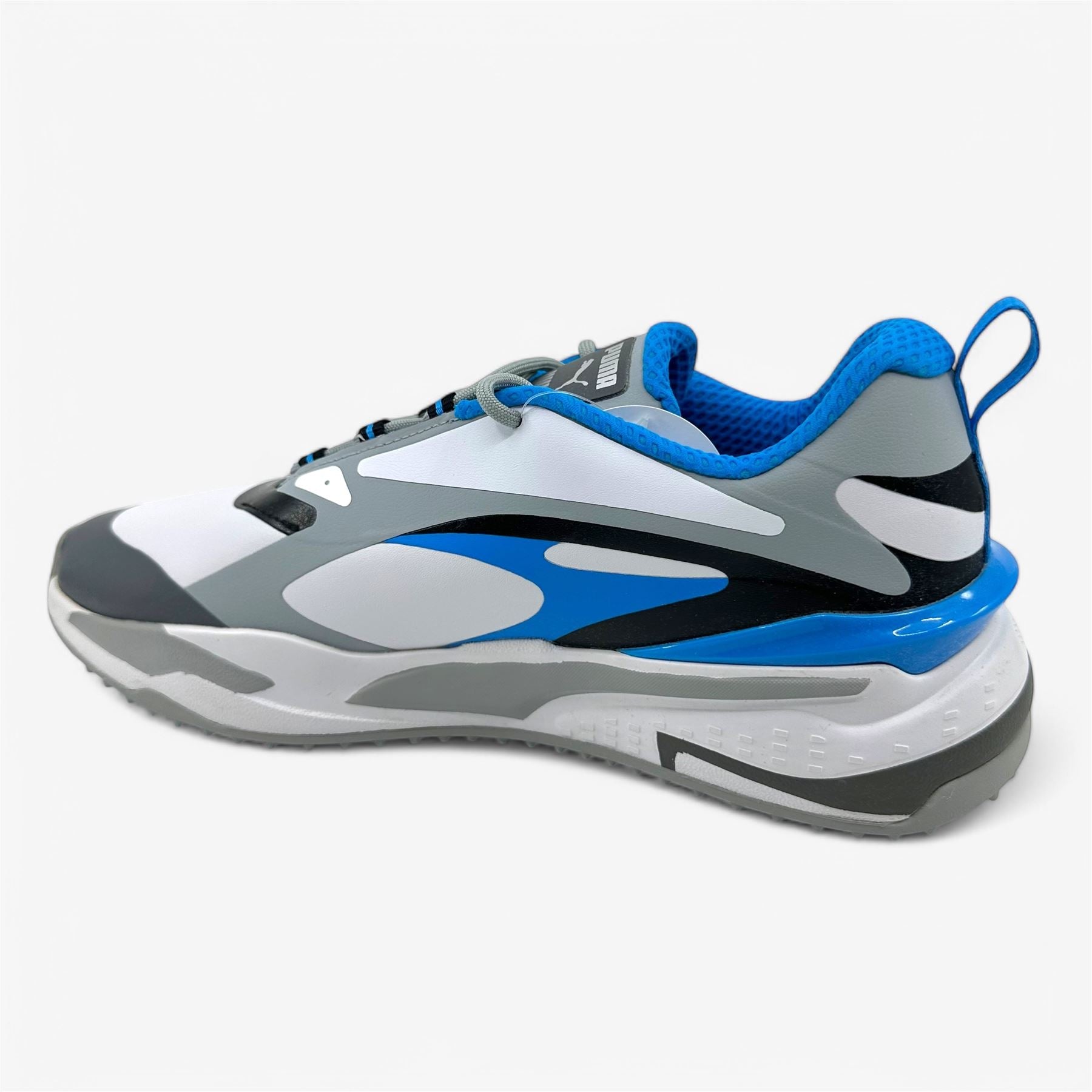 PUMA GS Fast White Querry Ocean Dive Mens Waterproof Golf Shoes