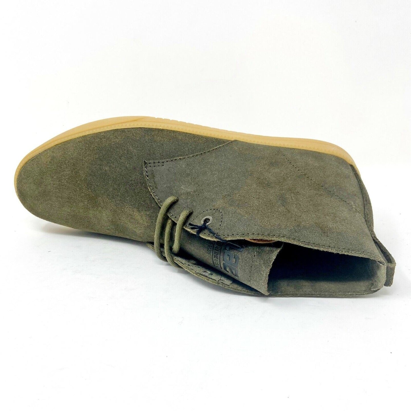 Clae Strayhorn Unlined Olive Waxed Suede Mens Premium Mid Casual Sneakers