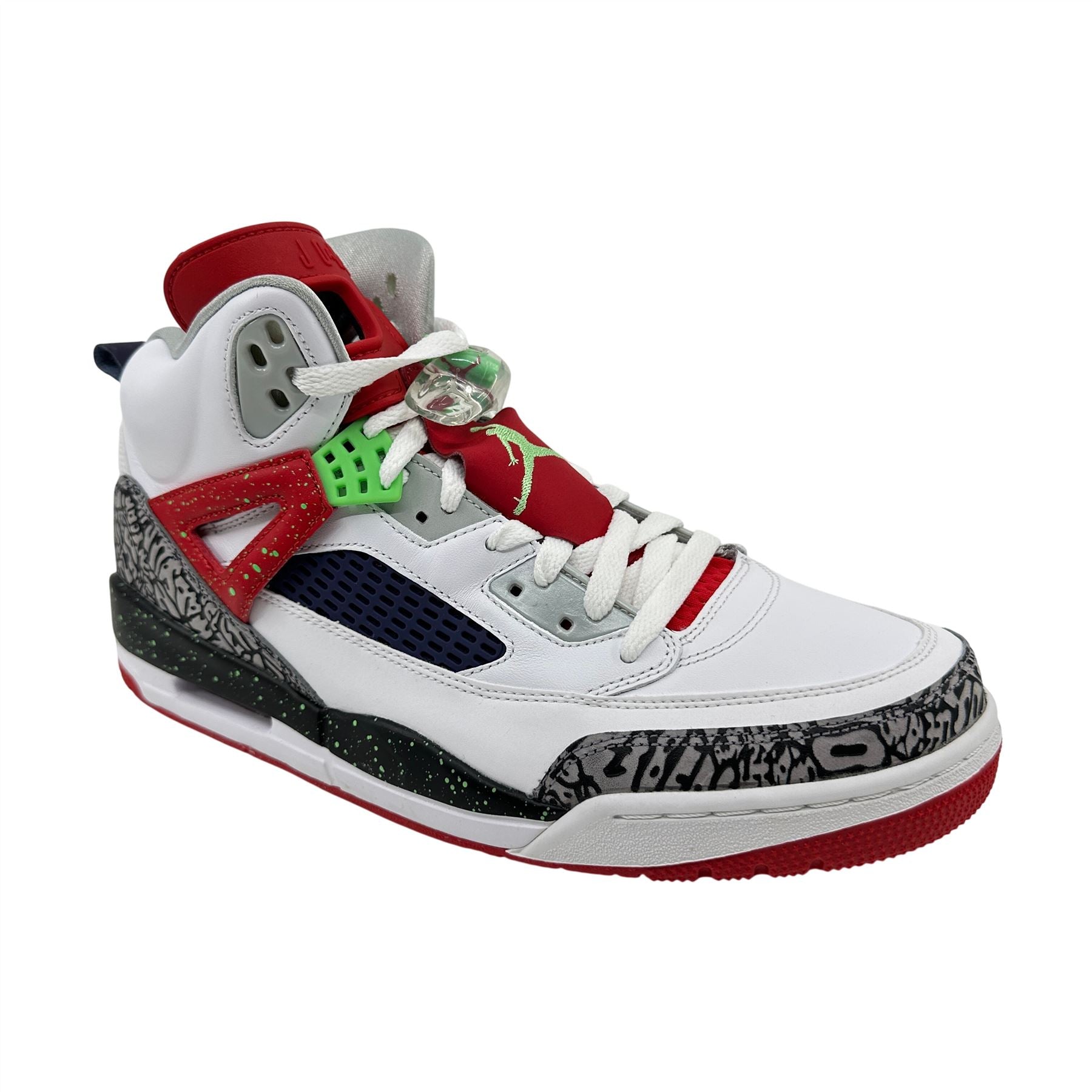 Jordan Spizike White Poison Green Red Mens Athletic Sneaker