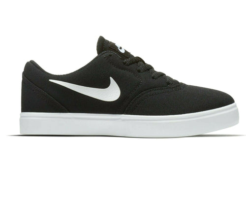 Nike SB Check Canvas GS Black White Grade School Kids Sneakers 905373 003