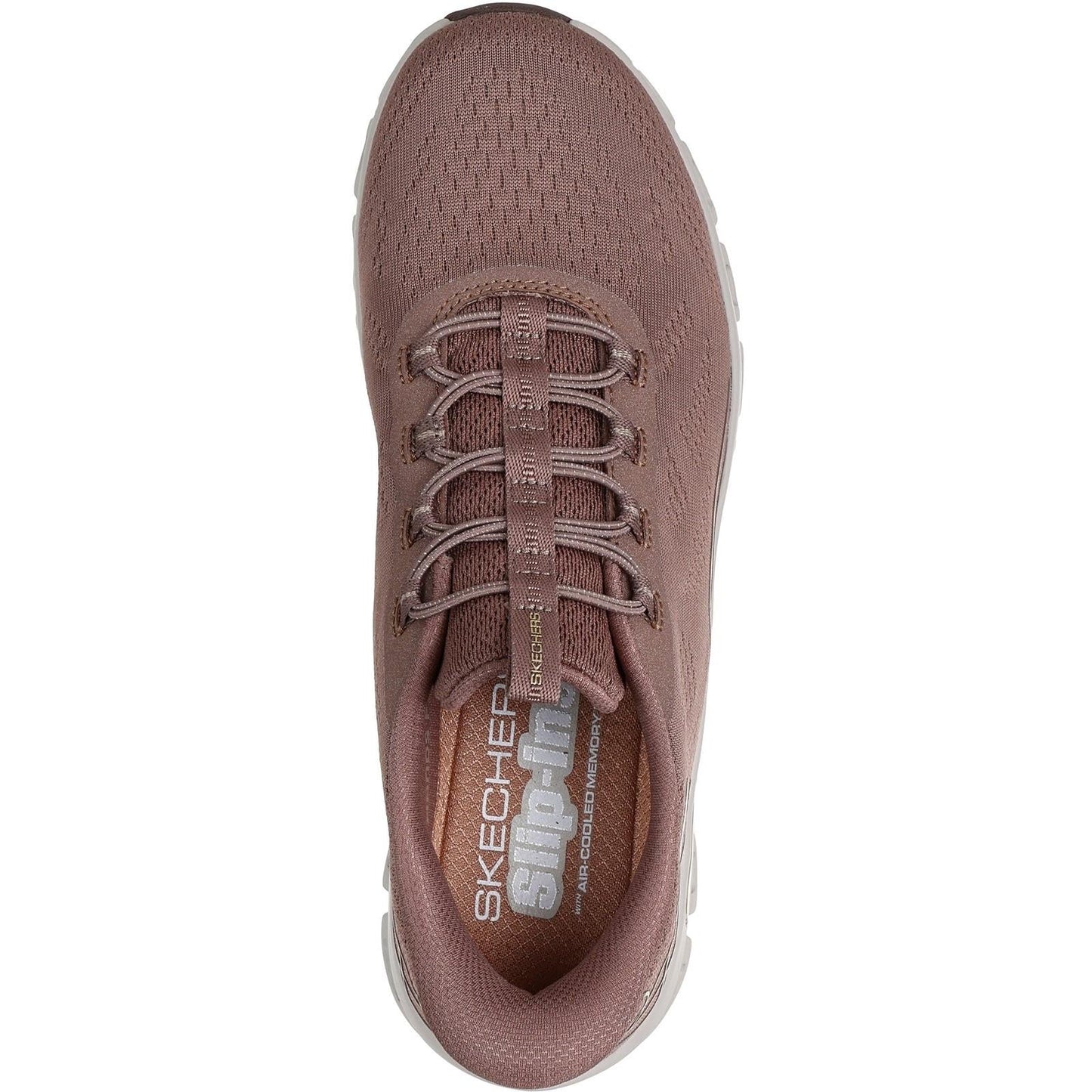 Women's Wide Fit Skechers 104750 Slip-ins Glide Step Elevate Amaze Trainers
