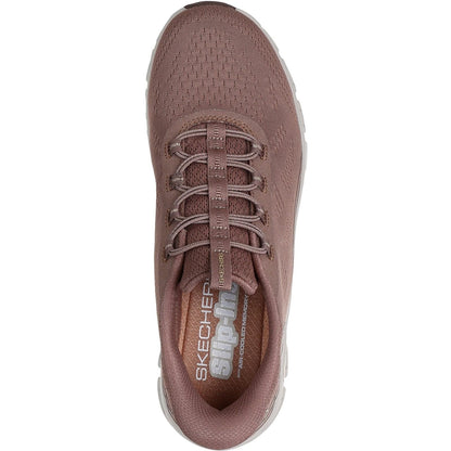 Women's Wide Fit Skechers 104750 Slip-ins Glide Step Elevate Amaze Trainers