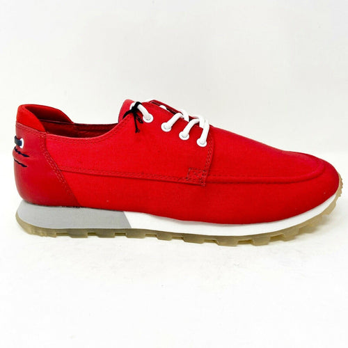 Clae Desmond Ruby Canvas Red White Mens Premium Casual Shoes Sneakers