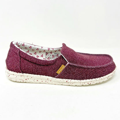 Hey Dude Womens Misty Burgundy Slip On Comfort Lightweight Shoes