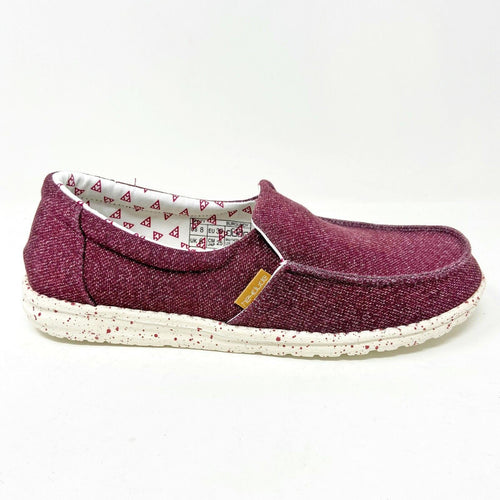 Hey Dude Womens Misty Burgundy Slip On Comfort Lightweight Shoes