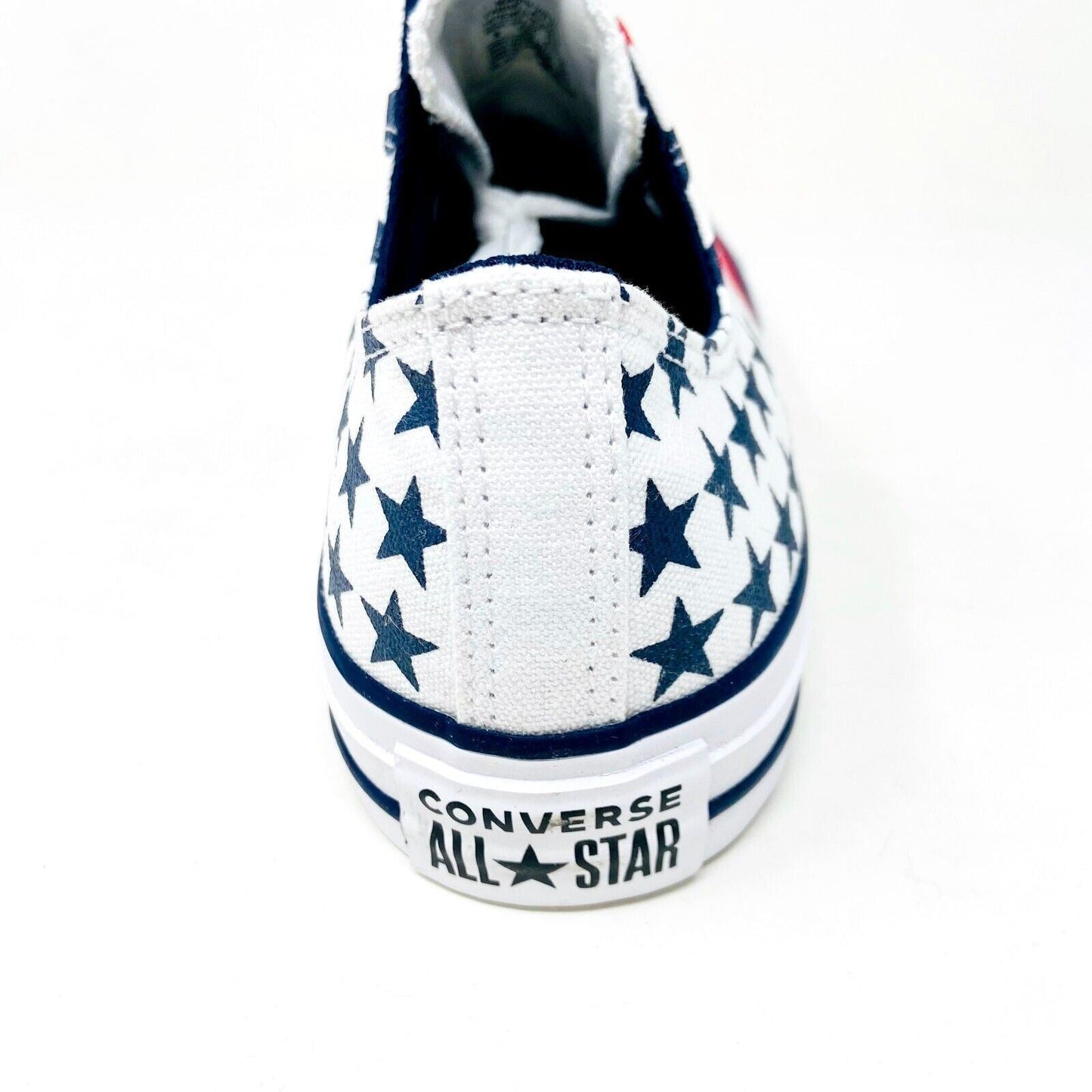 Converse CTAS Ox White Red Blue Mens July 4th USA Stars Stripes Shoes 167838F