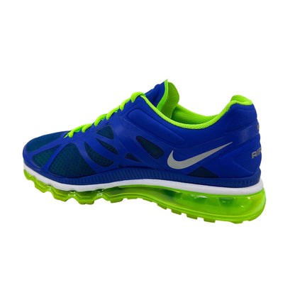 Nike Air Max+ 2012 Royal Blue Metallic Silver Green Mens Athletic Sneaker