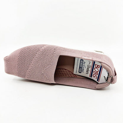 Skechers Arch Fit Plush Breeze Babe Mauve Womens Size 6 Slip On Shoes