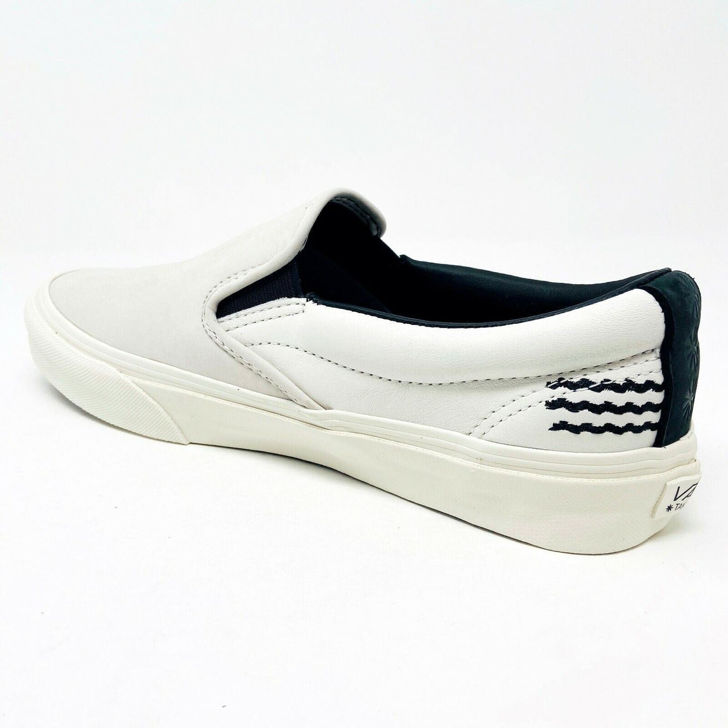 Vans Taka Hayashi Slip On 66 LX (Leather Nubuck) Marshmallow White Womens Shoes