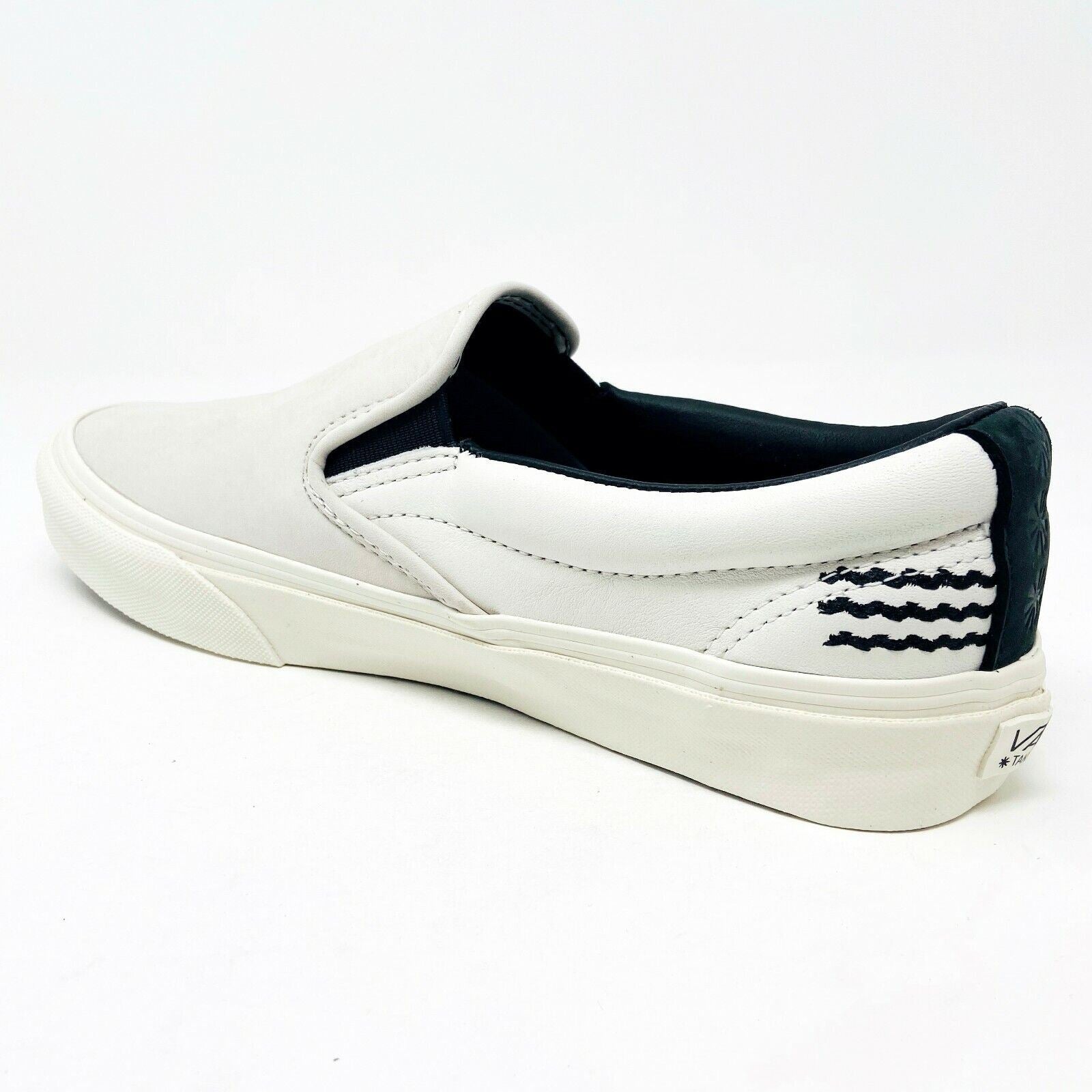 Vans Taka Hayashi Slip On 66 LX (Leather Nubuck) Marshmallow White Womens Shoes