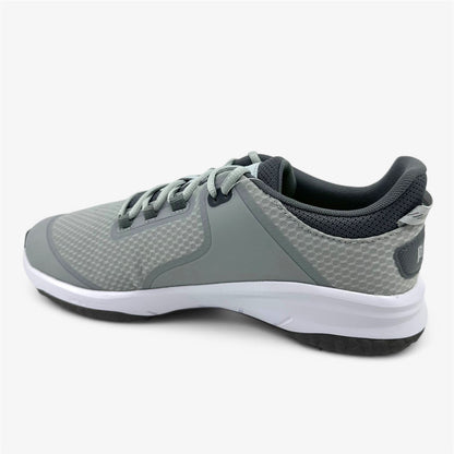 PUMA Fusion Grip Gray Silver Quiet Shade Mens Extra Wide Spikeless Golf Shoes