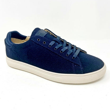 Clae Bradley Textile Deep Navy Wool Cream Mens Casual Sneakers