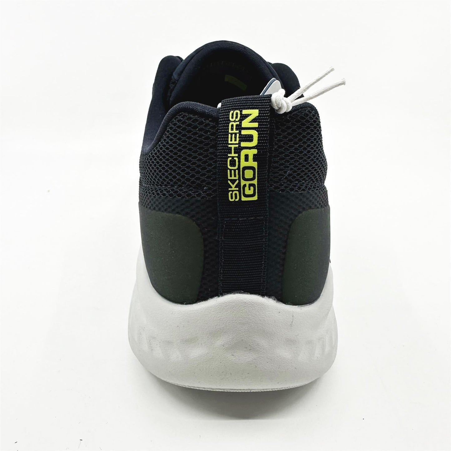 Skechers Go Run Lite Navy Lime Mens Slip On Sneakers