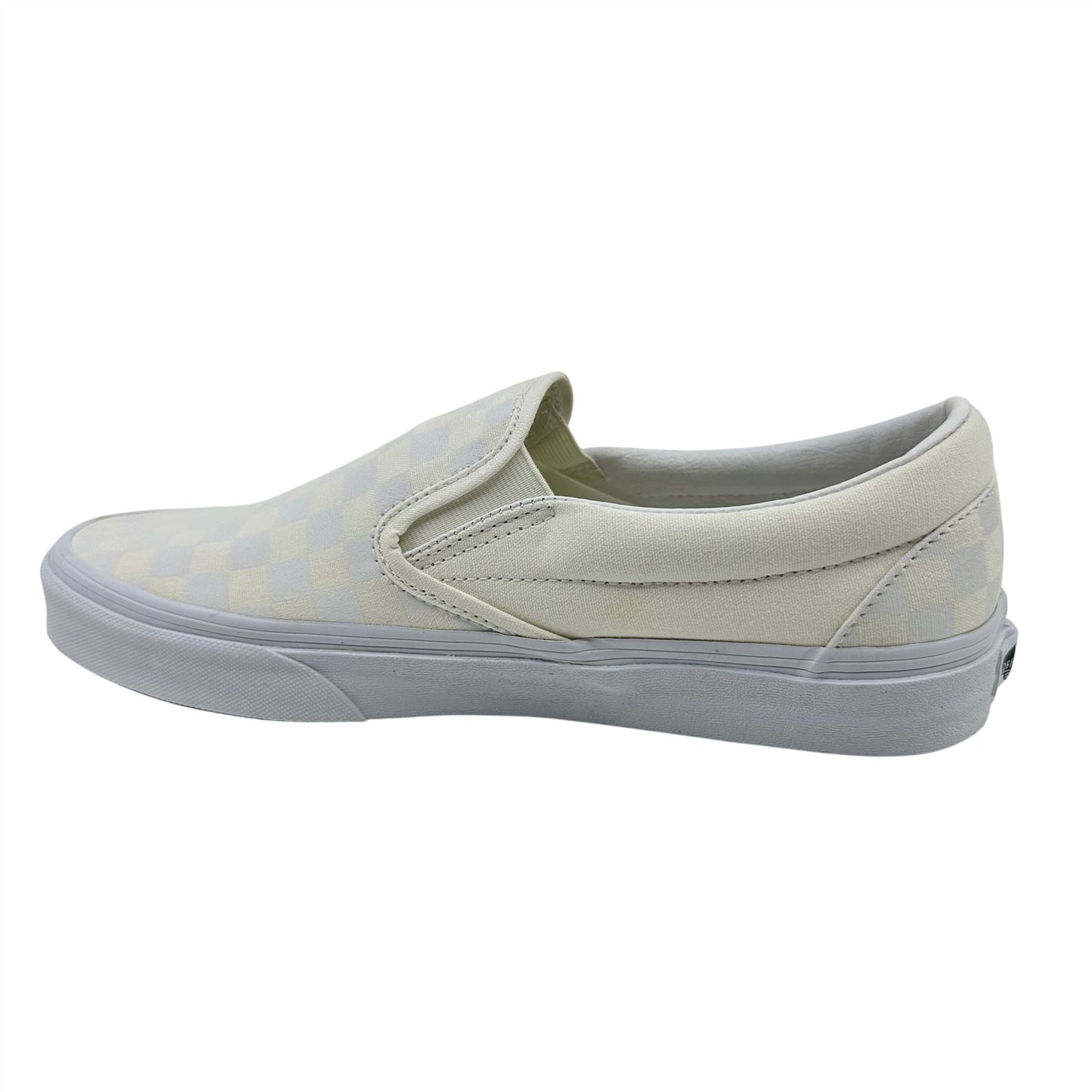 VANS Classic Slip On Checkerboard True White Mens Athletic Sneaker