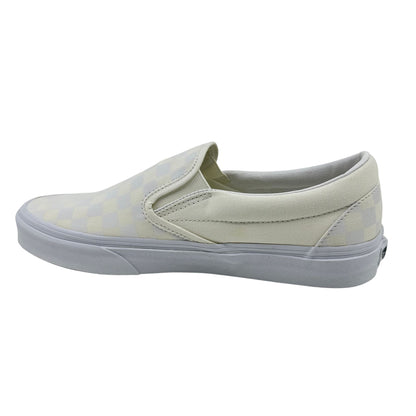 VANS Classic Slip On Checkerboard True White Mens Athletic Sneaker
