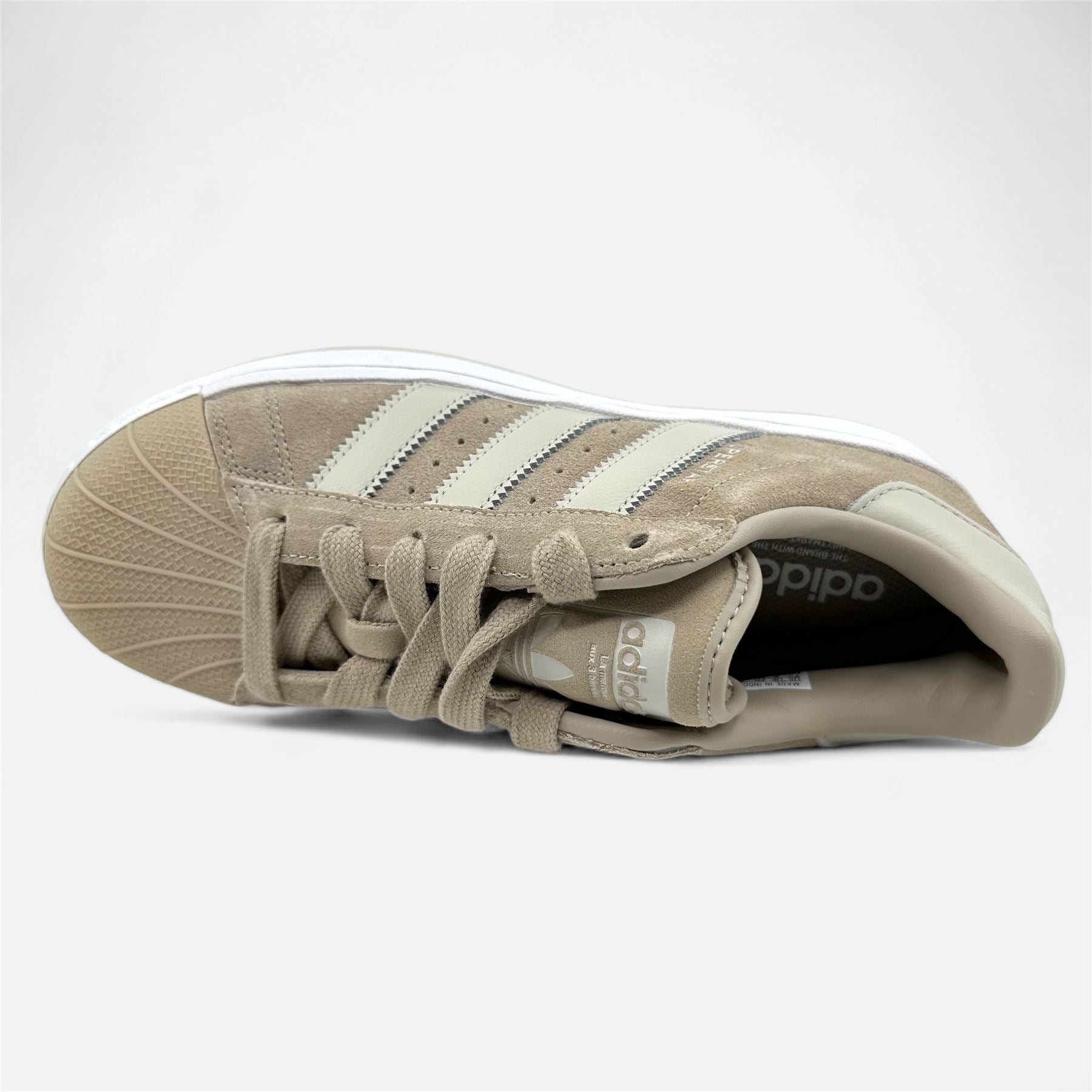 Adidas Superstar XLG Wonder Beige White Womens Athletic Sneaker