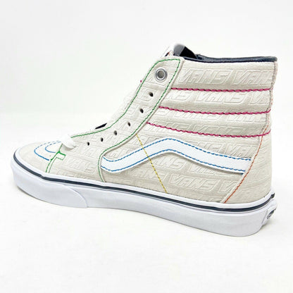 Vans SK8 Hi (Vans Emboss) True White Womens Casual Shoes Sneakers