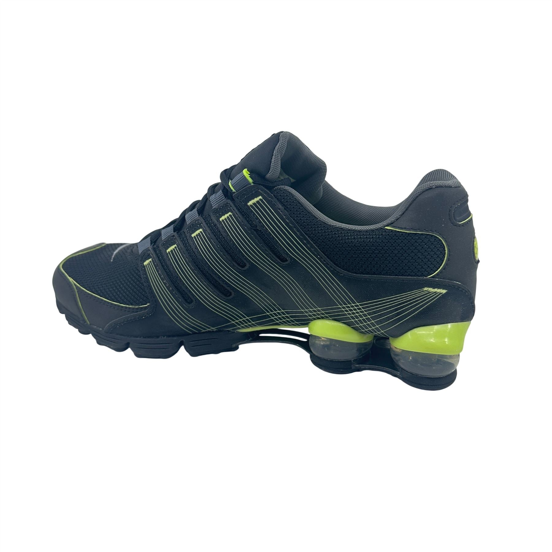 Nike Air Shox NZ 2.0 Black Dark Grey Lime Mens Athletic Sneaker